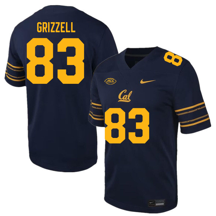 Men #83 Trond Grizzell California Golden Bears ACC Conference College Football Jerseys Stitched Sale